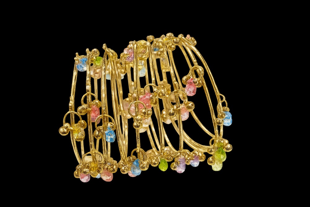 Beautiful Gold Plated Multicolor Beaded Charm Bracelet for Women & Girls | Stylish Trendy Bracelet