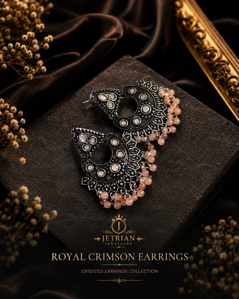 Royal crimson earrings